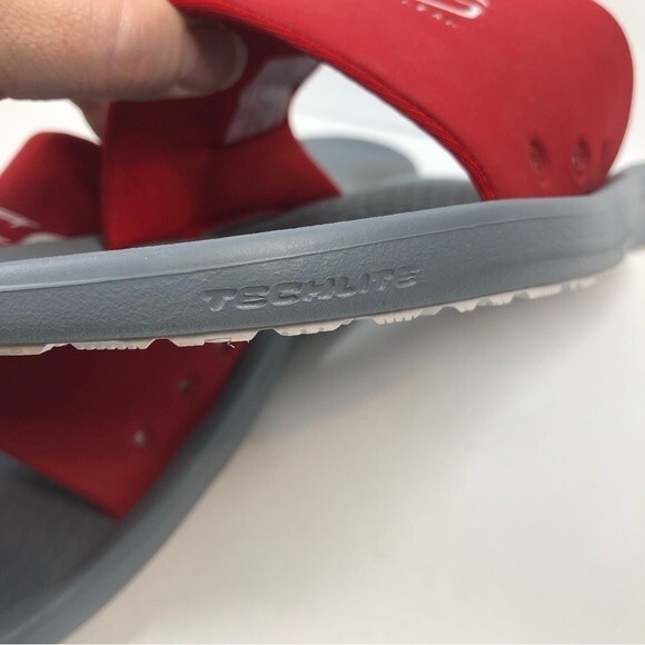 Columbia Yachtrocker PFG Slides Sandals Red Gray Outdoors 12 - Picture 4 of 10